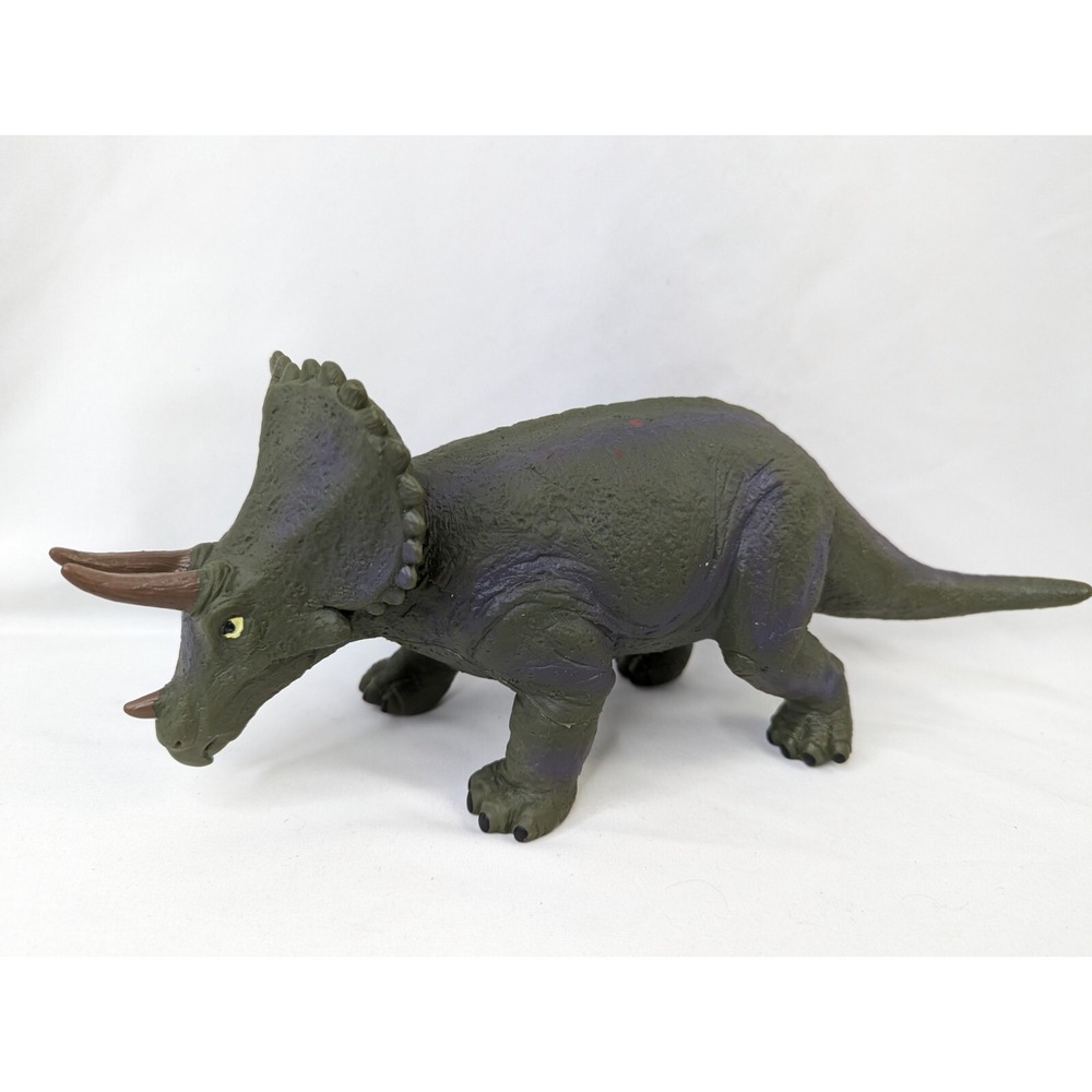 Rubber Dinosaur Torosaurus Figure 12 Inch‎ Long Squeezable